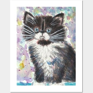 Cute kitten cat fluffy Posters and Art